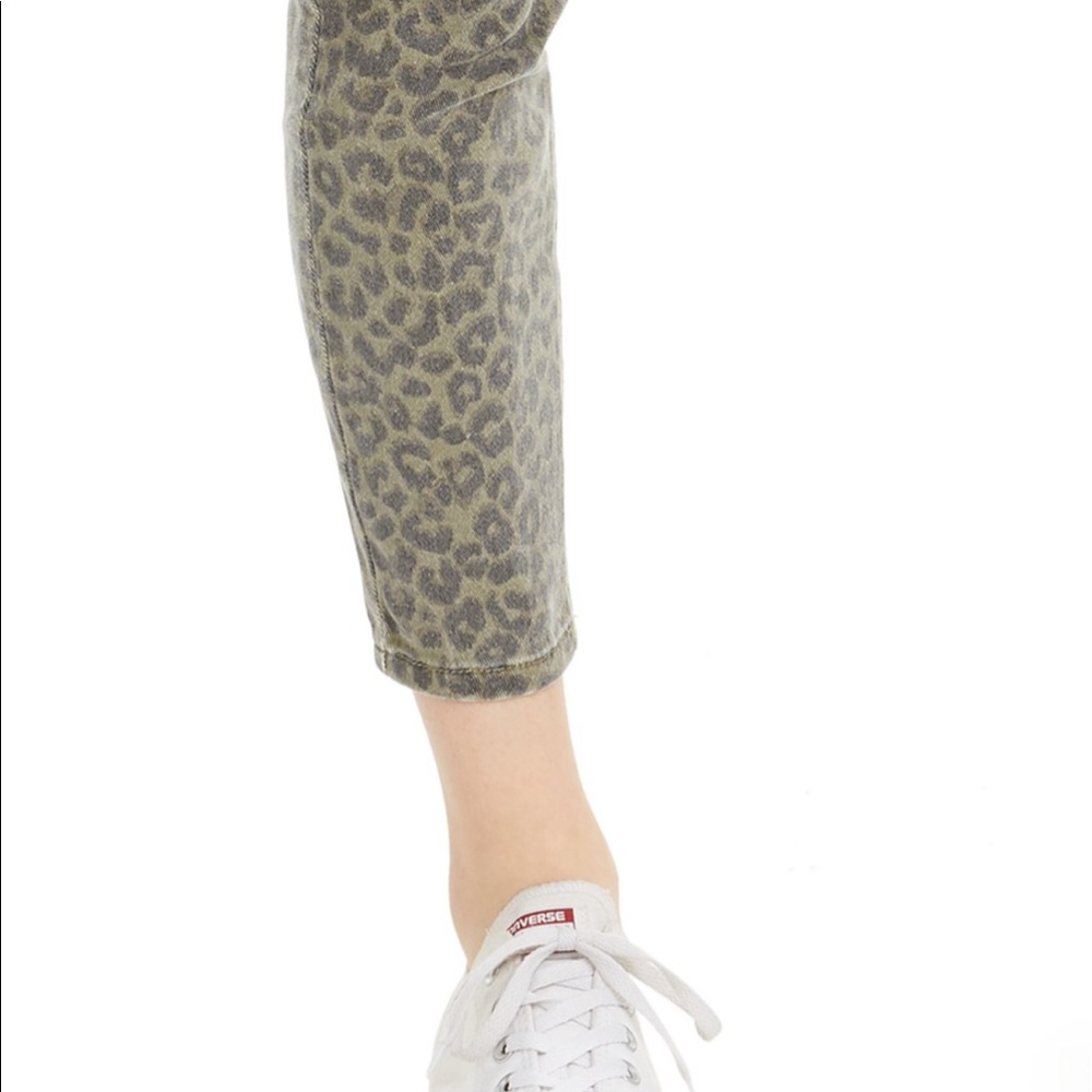 Indigo Rein Leopard Print Cropped Skinny Jeans - Picture 8 of 11